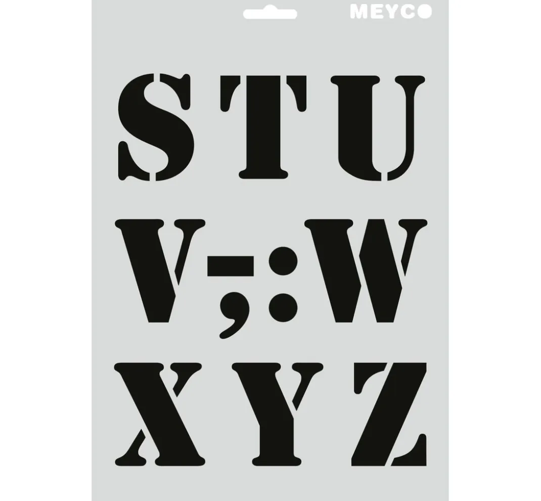 Meyco Schablonieren|Malschablonen>Schablonen-Set "Buchstaben & Zahlen"