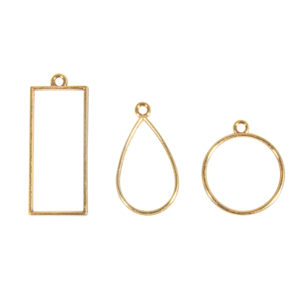 Rayher Schmuck Gießen|Anhänger & Charms>Schmuck-Metallfassung "Formenmix"