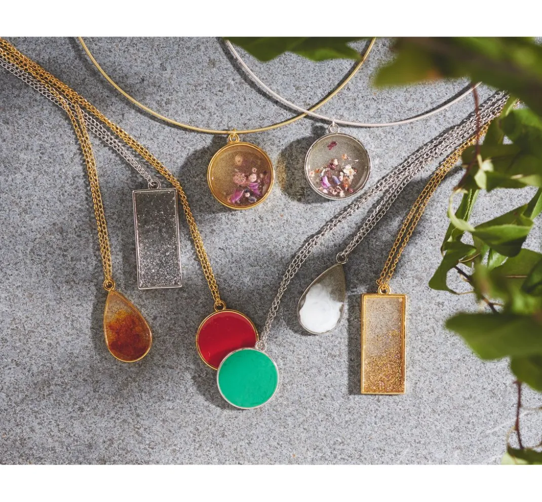 Rayher Schmuck Gießen|Anhänger & Charms>Schmuck-Metallfassung "Formenmix"