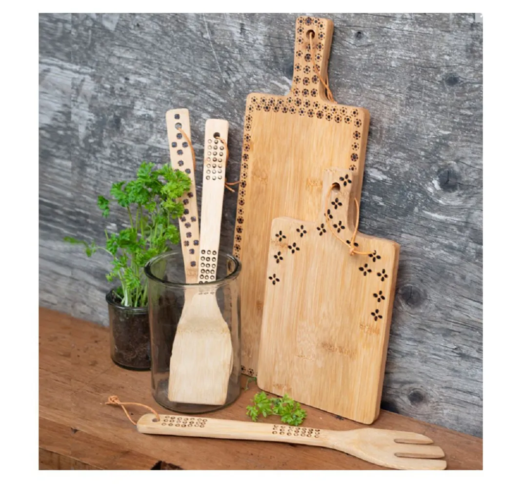 creativ company Brandmalerei|Holz, Mdf & Pappmaché>Schneidebrett Bambus