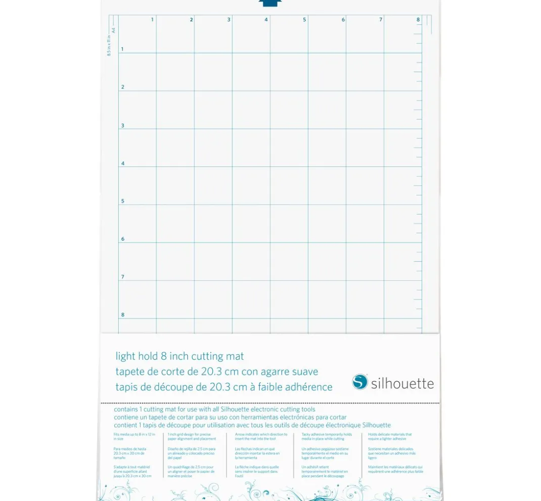 Silhouette Stanz- & Prägemaschinen|Plotten>Schneidematte 8" mit leichter Klebkraft für Portrait