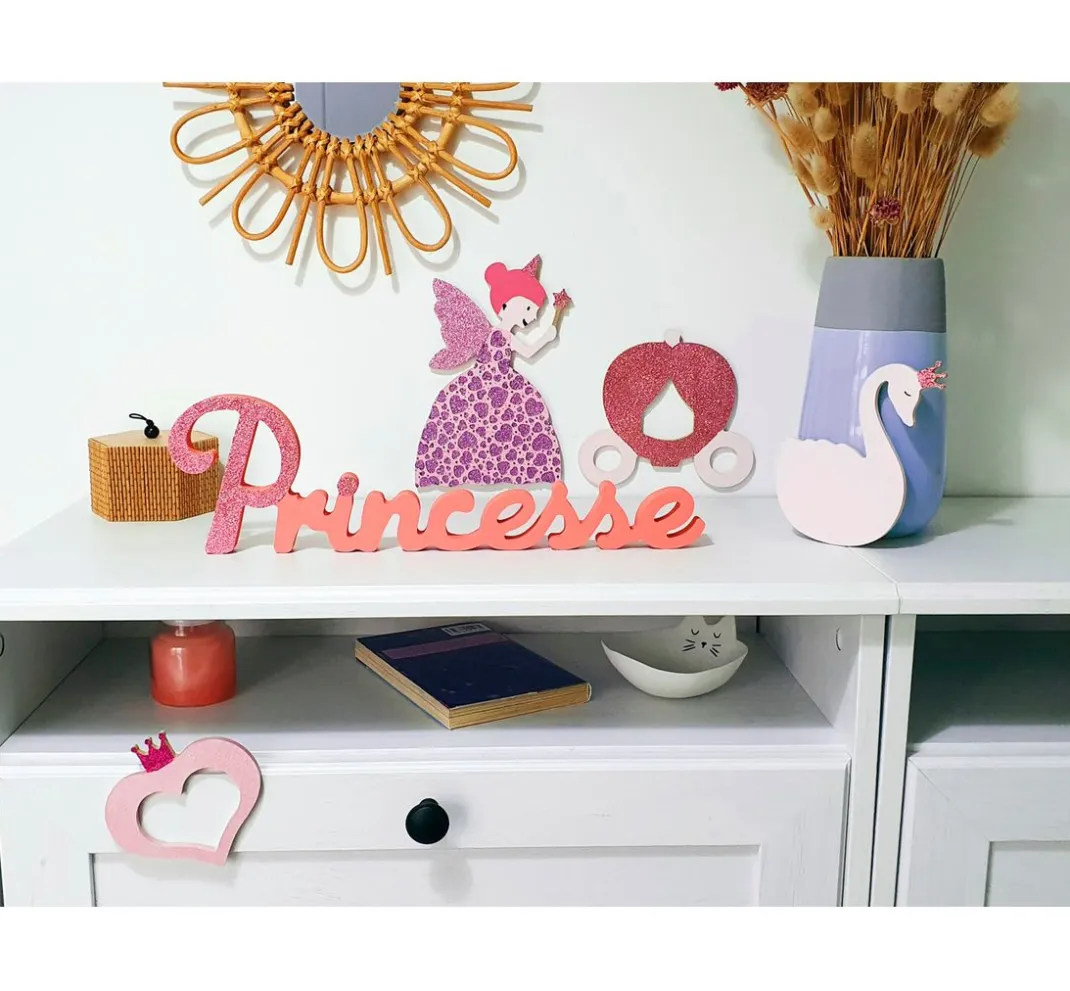 Kinder Gomille Holz|Décopatch>Schriftzug "Princesse"