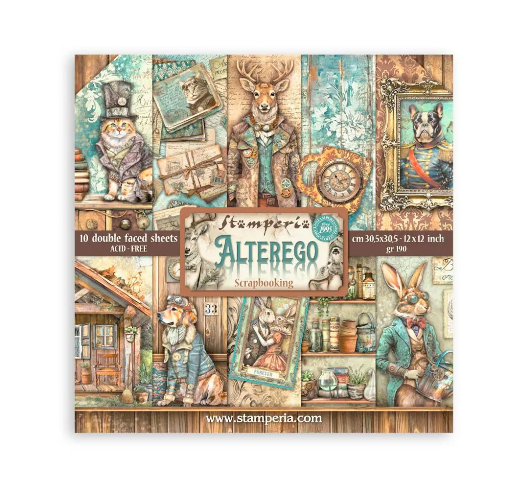 Stamperia Farb- & Motivblöcke|Scrapbooking>Scrapbook-Block "Alterego"