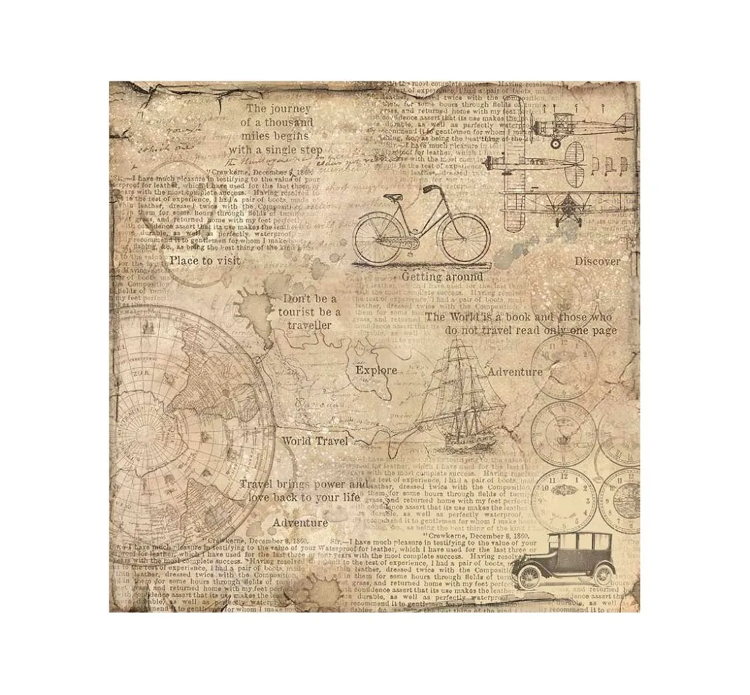 Stamperia Farb- & Motivblöcke|Scrapbooking>Scrapbook-Block "Around the World"