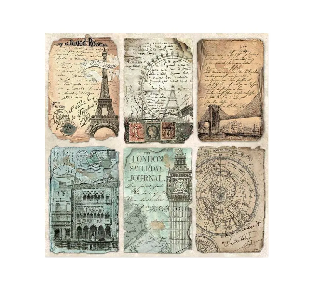 Stamperia Farb- & Motivblöcke|Scrapbooking>Scrapbook-Block "Around the World"
