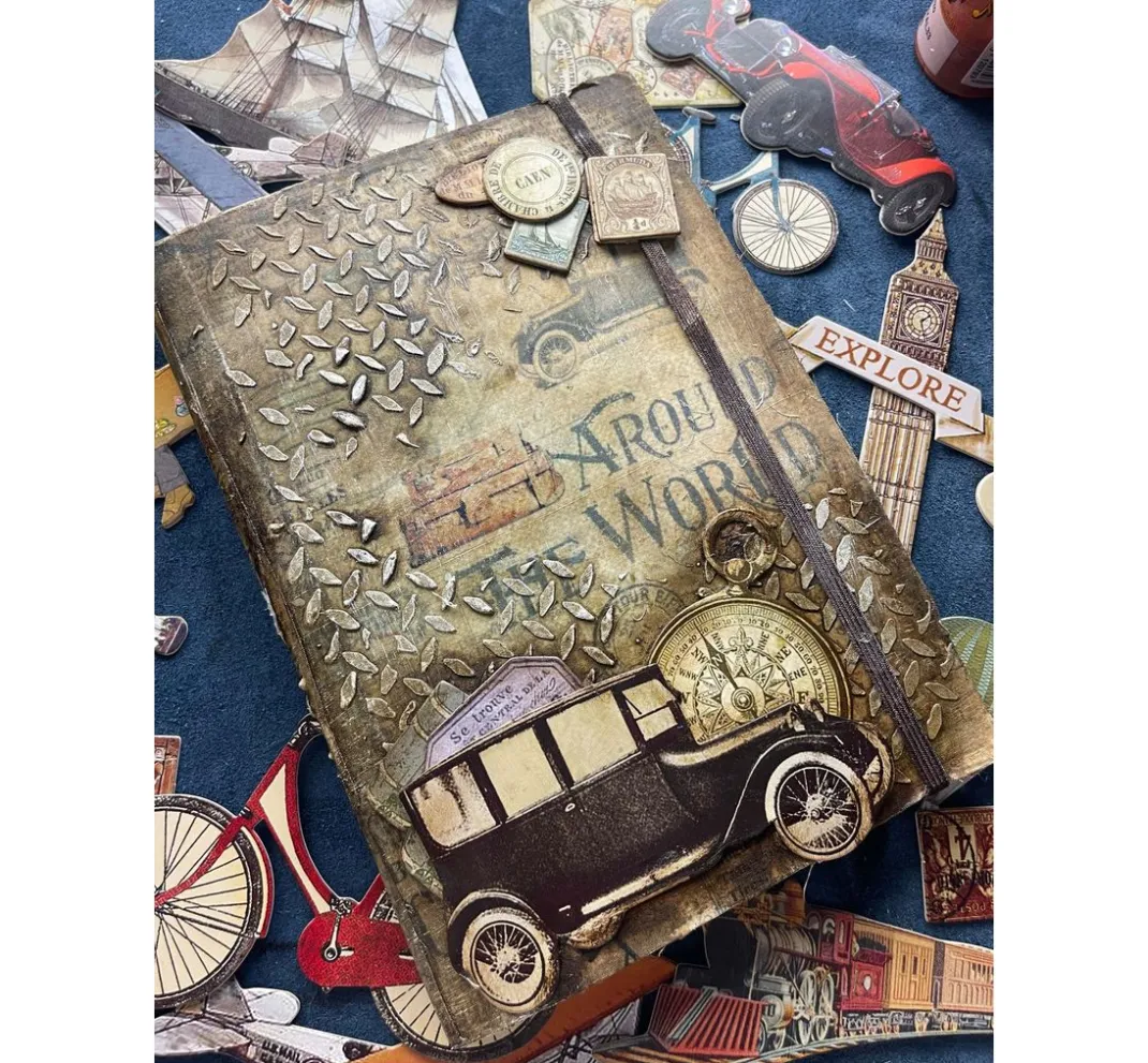 Stamperia Farb- & Motivblöcke|Scrapbooking>Scrapbook-Block "Around the World"