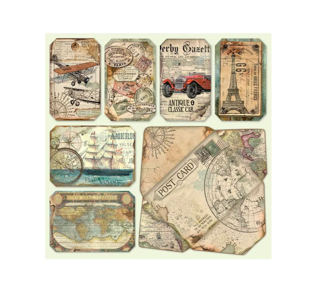 Stamperia Farb- & Motivblöcke|Scrapbooking>Scrapbook-Block "Around the World"