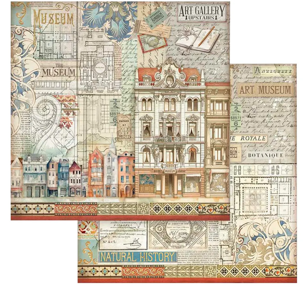 Stamperia Farb- & Motivblöcke|Scrapbooking>Scrapbook-Block "Art of Travelling"
