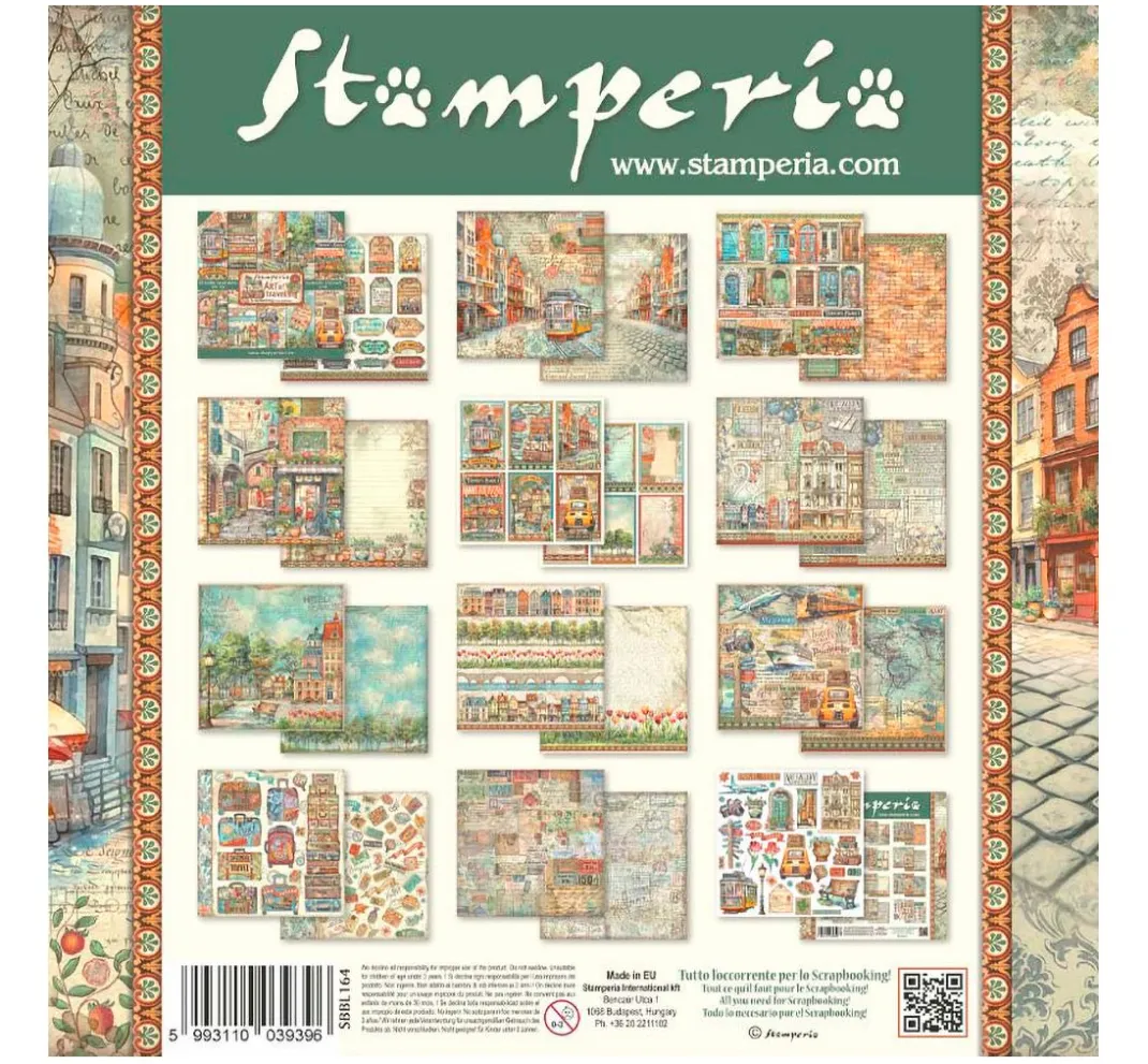 Stamperia Farb- & Motivblöcke|Scrapbooking>Scrapbook-Block "Art of Travelling"