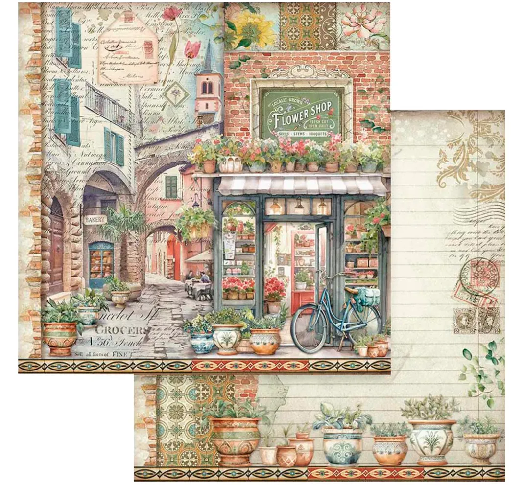 Stamperia Farb- & Motivblöcke|Scrapbooking>Scrapbook-Block "Art of Travelling"