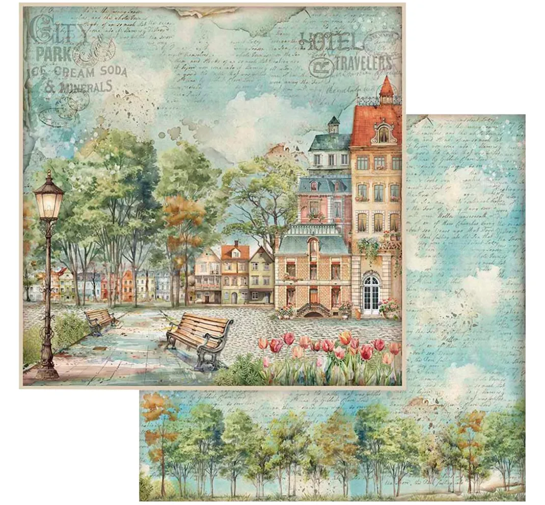 Stamperia Farb- & Motivblöcke|Scrapbooking>Scrapbook-Block "Art of Travelling"