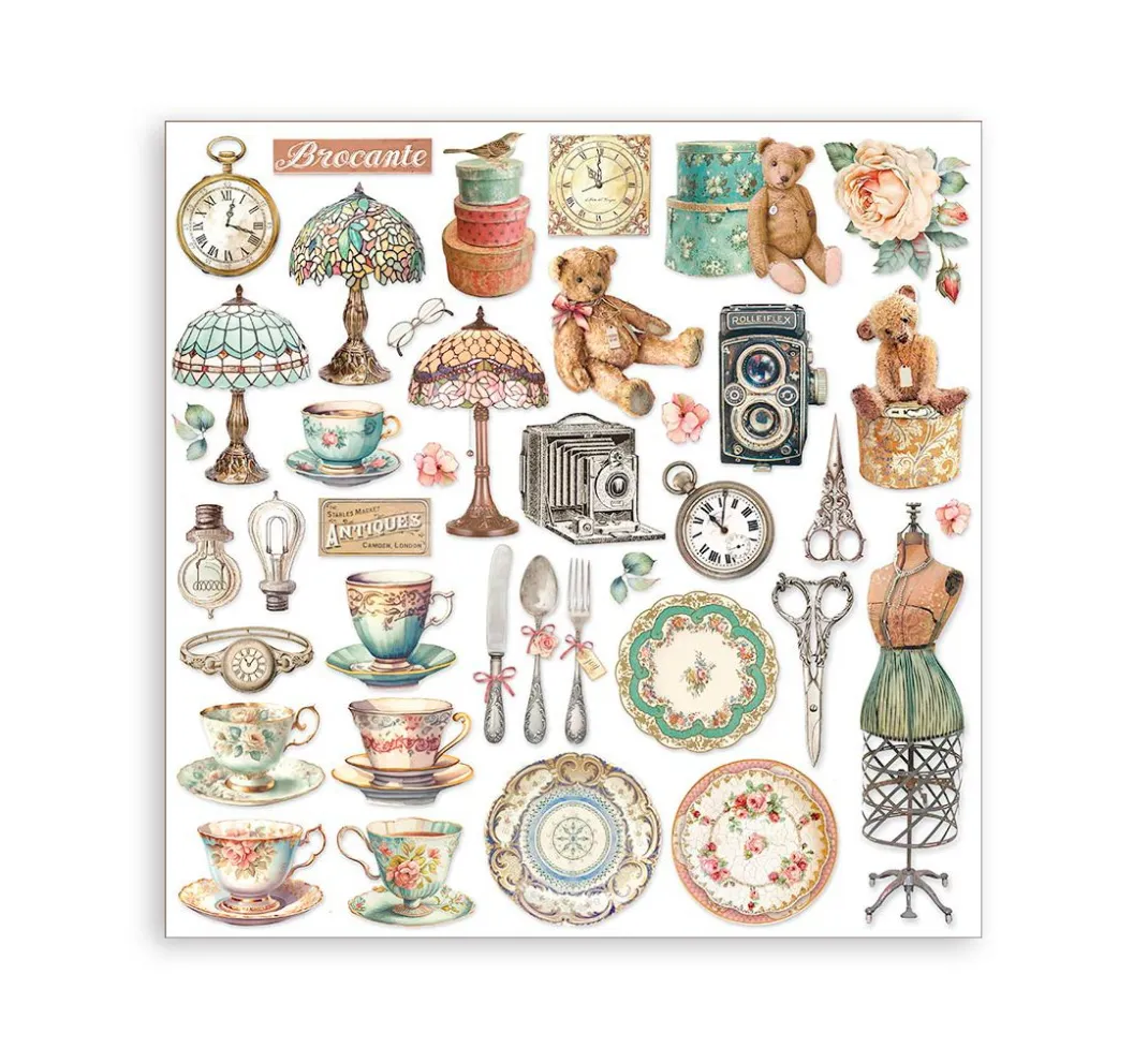 Stamperia Farb- & Motivblöcke|Scrapbooking>Scrapbook-Block "Brocante Antiques"