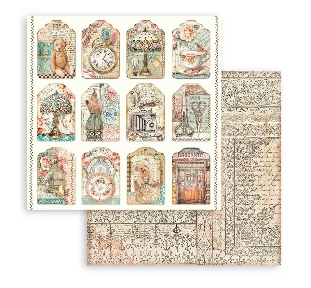 Stamperia Farb- & Motivblöcke|Scrapbooking>Scrapbook-Block "Brocante Antiques"