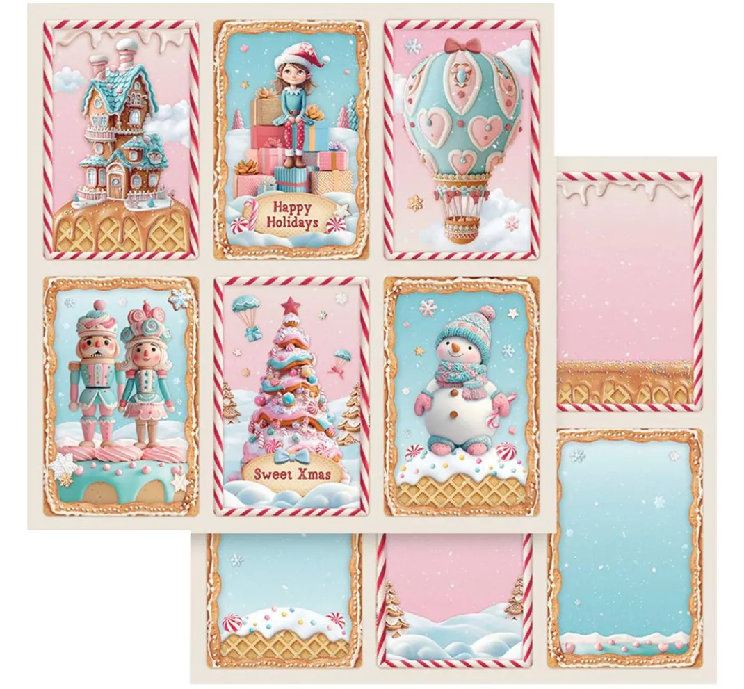 Stamperia Farb- & Motivblöcke|Scrapbooking>Scrapbook-Block "Candy Christmas"