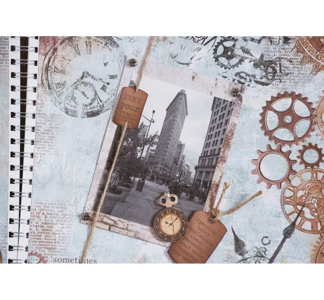 Stamperia Farb- & Motivblöcke|Scrapbooking>Scrapbook-Block "Clockwise"