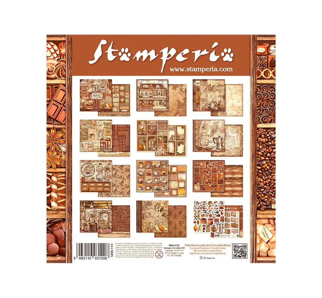 Stamperia Farb- & Motivblöcke|Scrapbooking>Scrapbook-Block "Coffee and Chocolate"