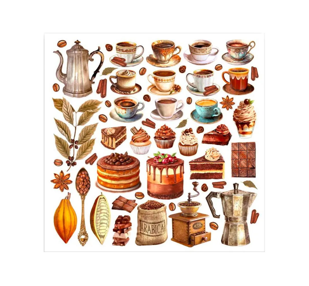 Stamperia Farb- & Motivblöcke|Scrapbooking>Scrapbook-Block "Coffee and Chocolate"