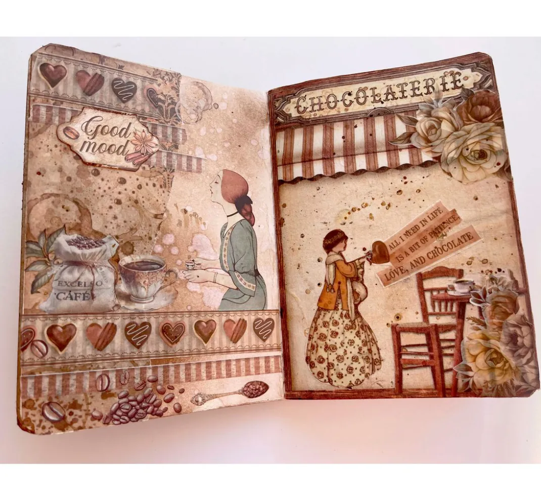 Stamperia Farb- & Motivblöcke|Scrapbooking>Scrapbook-Block "Coffee and Chocolate"