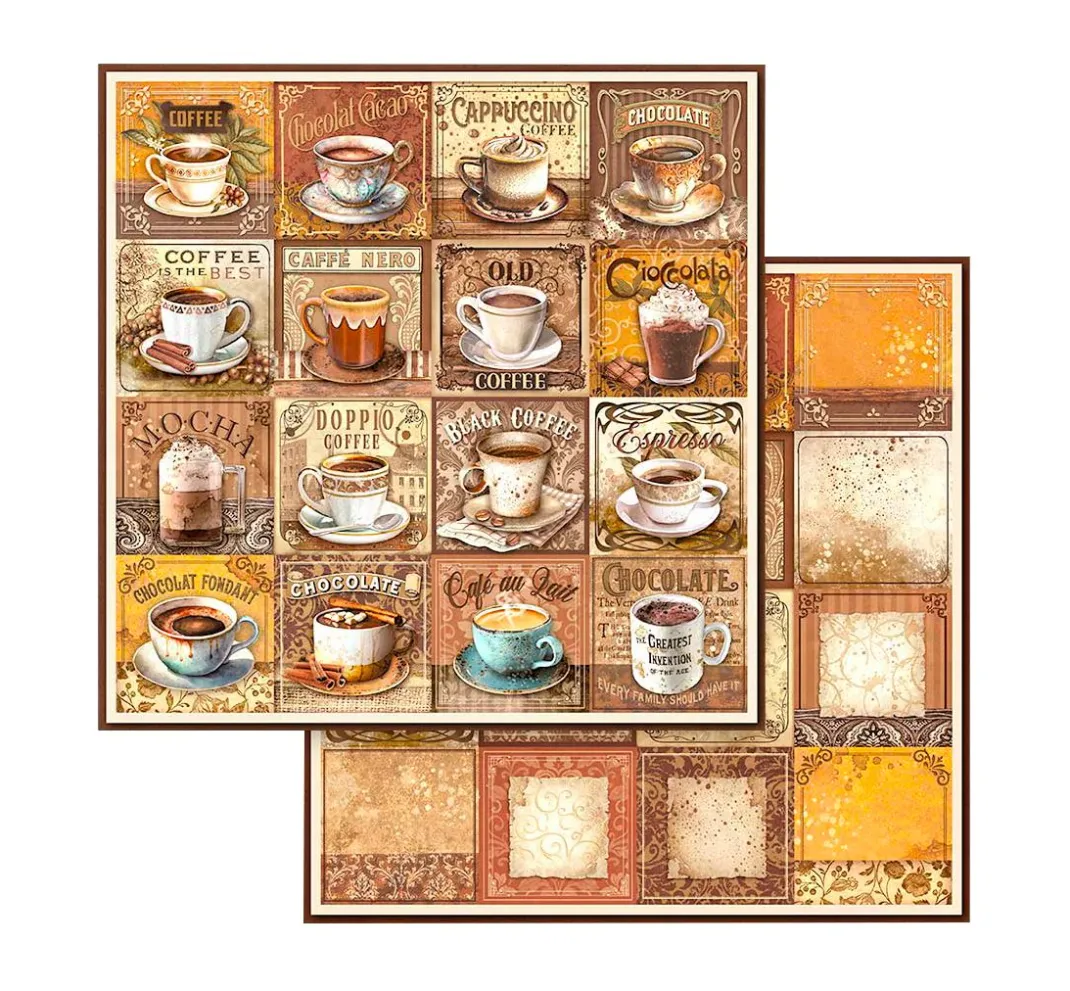 Stamperia Farb- & Motivblöcke|Scrapbooking>Scrapbook-Block "Coffee and Chocolate"