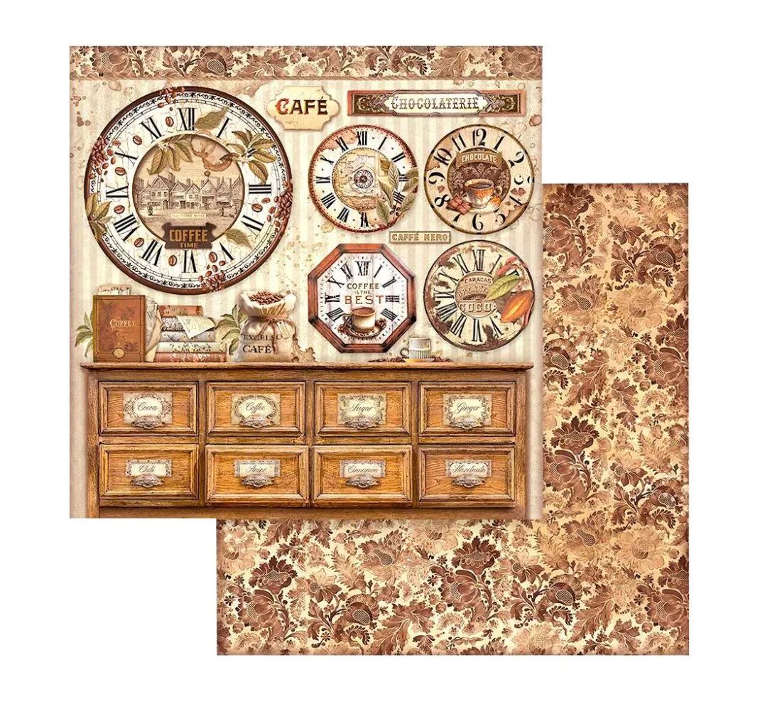 Stamperia Farb- & Motivblöcke|Scrapbooking>Scrapbook-Block "Coffee and Chocolate"