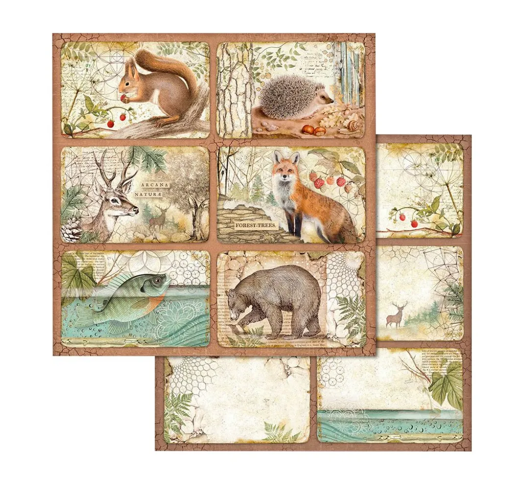 Stamperia Farb- & Motivblöcke|Scrapbooking>Scrapbook-Block "Forest"