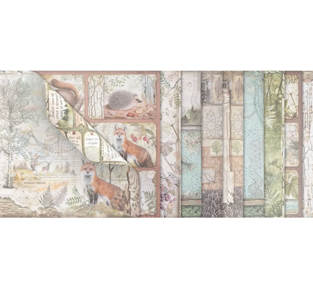 Stamperia Farb- & Motivblöcke|Scrapbooking>Scrapbook-Block "Forest"