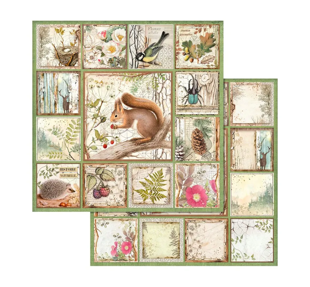 Stamperia Farb- & Motivblöcke|Scrapbooking>Scrapbook-Block "Forest"