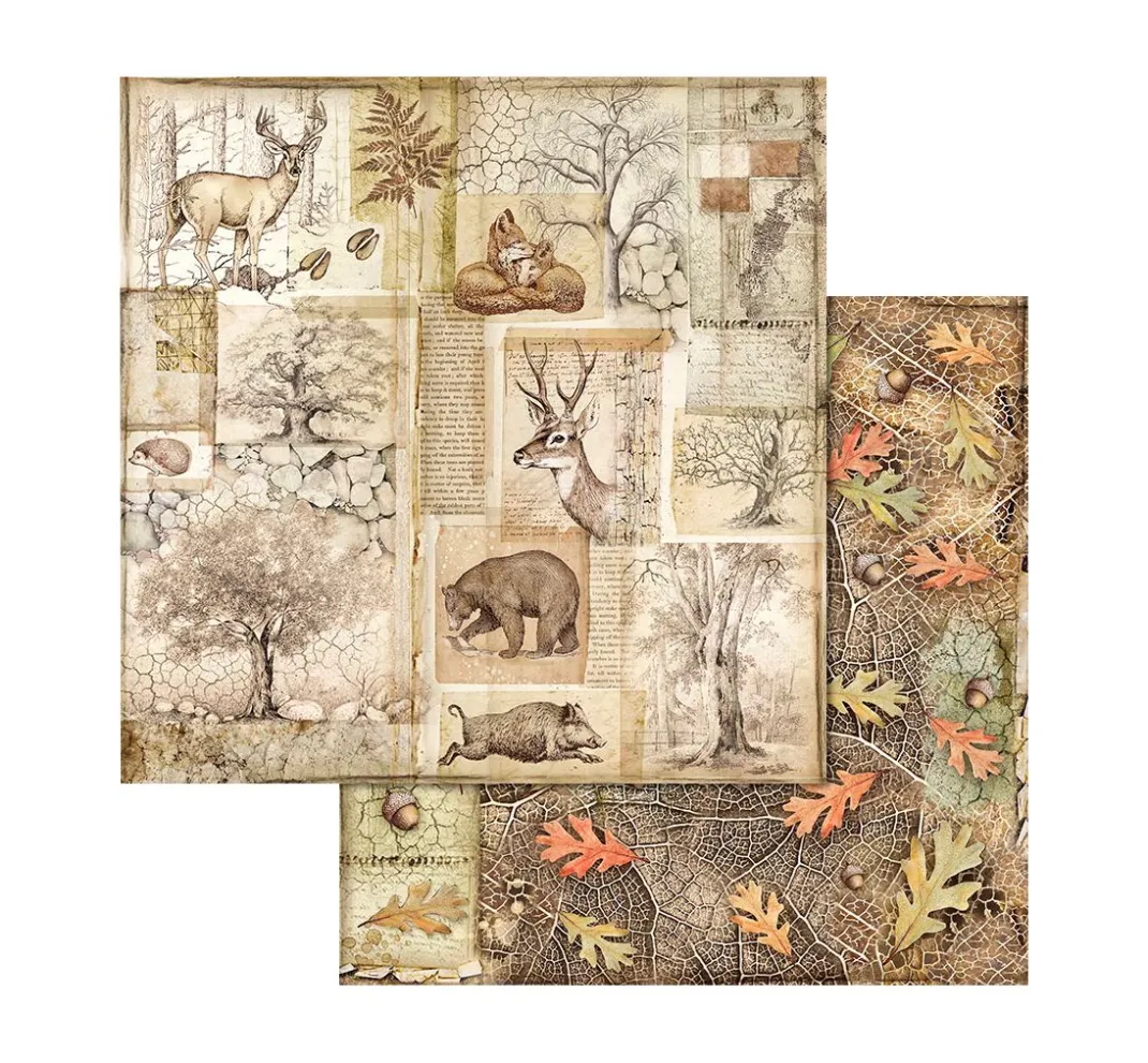 Stamperia Farb- & Motivblöcke|Scrapbooking>Scrapbook-Block "Forest"