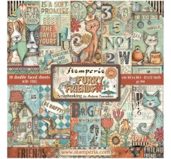 Stamperia Farb- & Motivblöcke|Scrapbooking>Scrapbook-Block "Furry Friends"