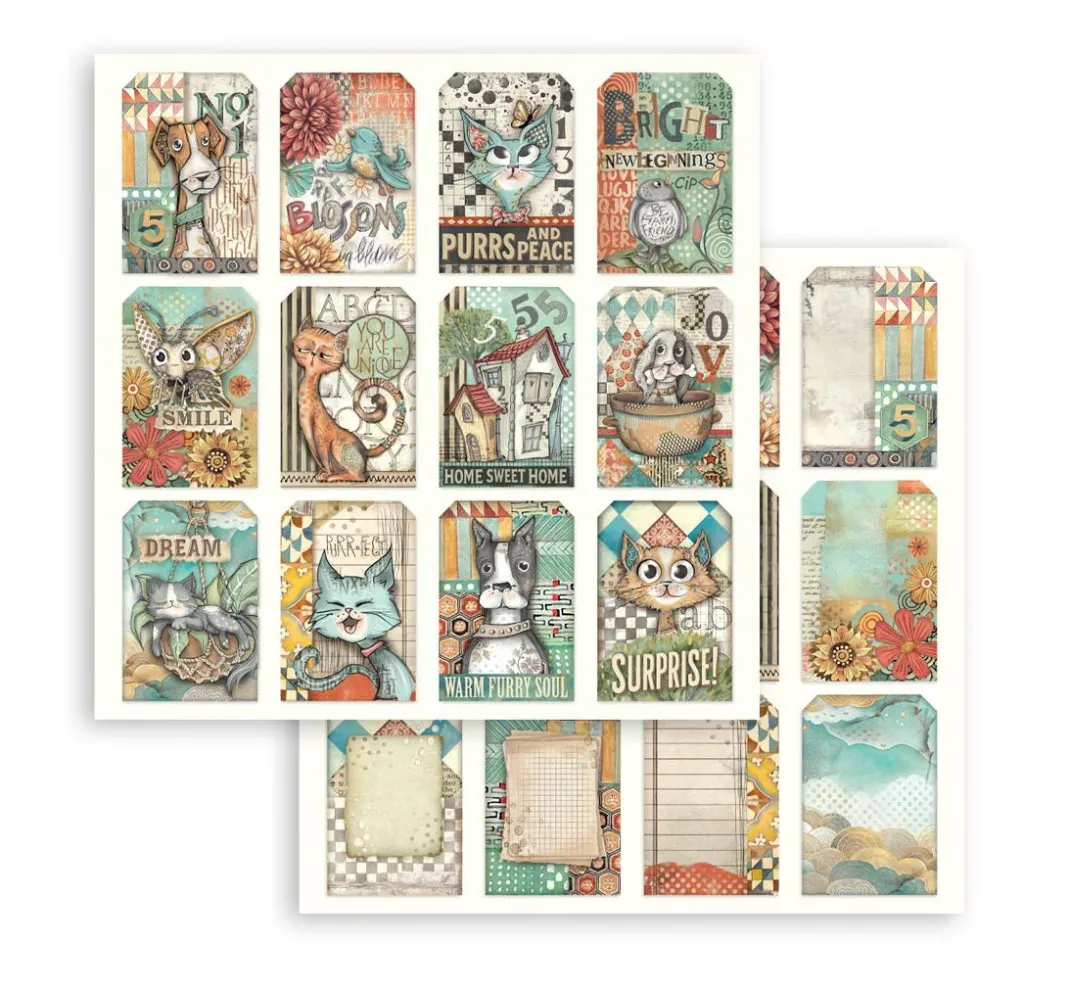 Stamperia Farb- & Motivblöcke|Scrapbooking>Scrapbook-Block "Furry Friends"