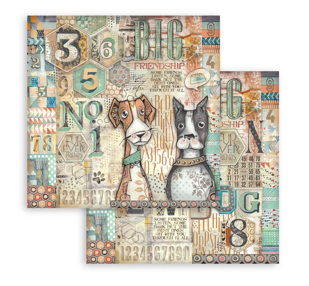Stamperia Farb- & Motivblöcke|Scrapbooking>Scrapbook-Block "Furry Friends"