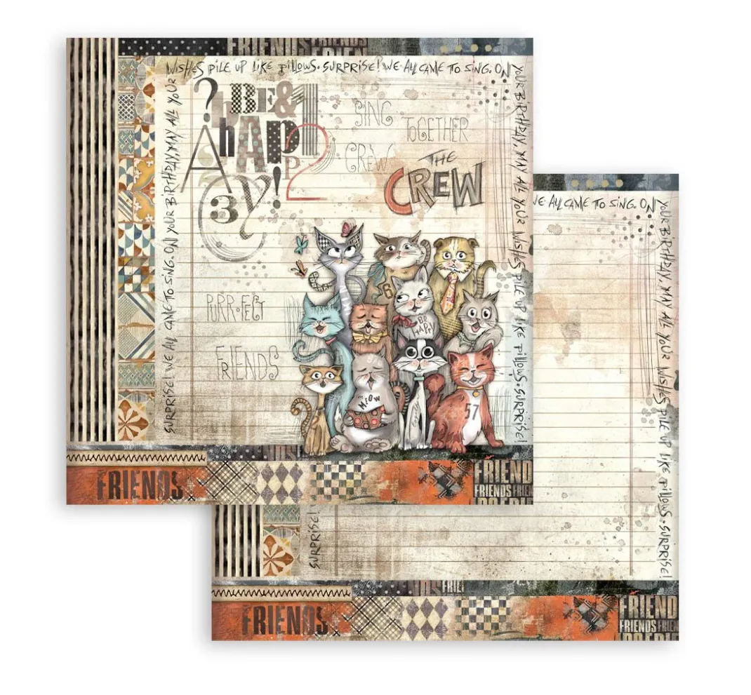 Stamperia Farb- & Motivblöcke|Scrapbooking>Scrapbook-Block "Furry Friends"