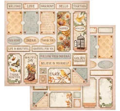 Stamperia Farb- & Motivblöcke|Scrapbooking>Scrapbook-Block "Golden Harmony"