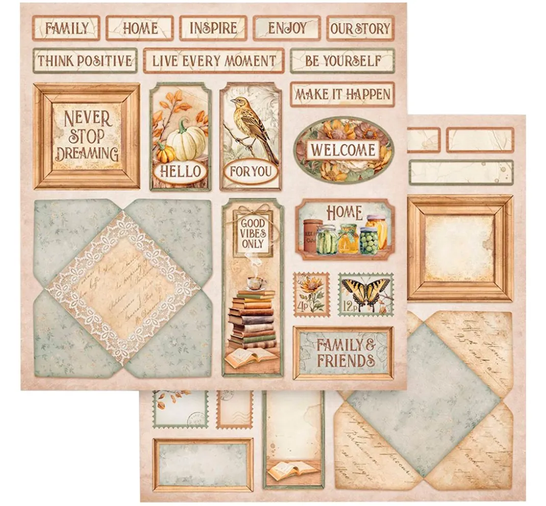 Stamperia Farb- & Motivblöcke|Scrapbooking>Scrapbook-Block "Golden Harmony"