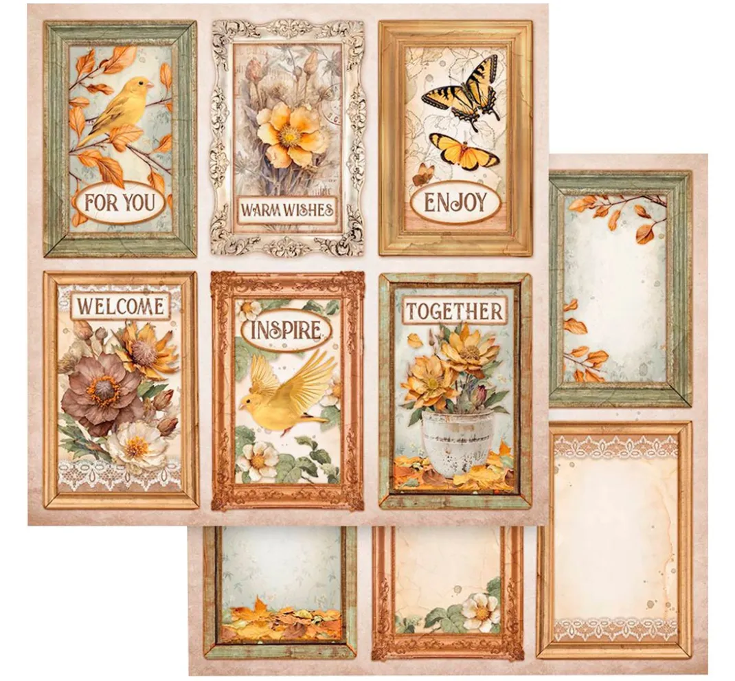 Stamperia Farb- & Motivblöcke|Scrapbooking>Scrapbook-Block "Golden Harmony"