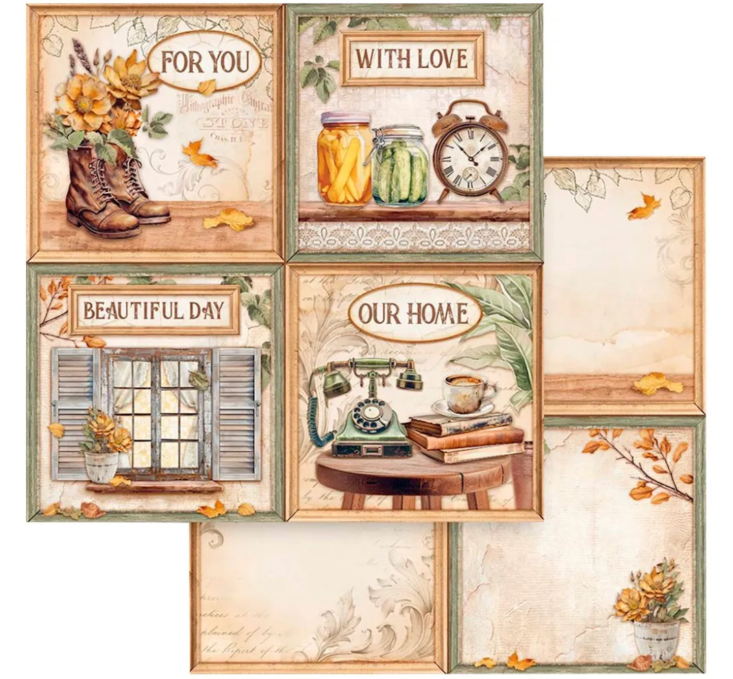 Stamperia Farb- & Motivblöcke|Scrapbooking>Scrapbook-Block "Golden Harmony"