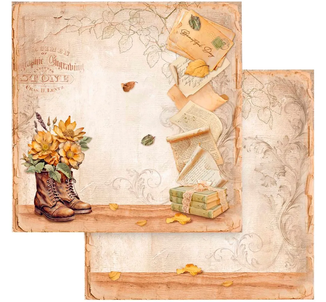 Stamperia Farb- & Motivblöcke|Scrapbooking>Scrapbook-Block "Golden Harmony"