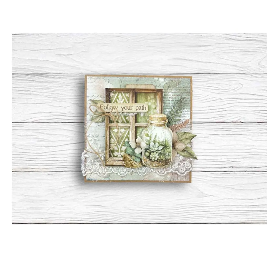 Stamperia Scrapbooking|Farb- & Motivblöcke>Scrapbook-Block "Herbarium Silvae Backgrounds"