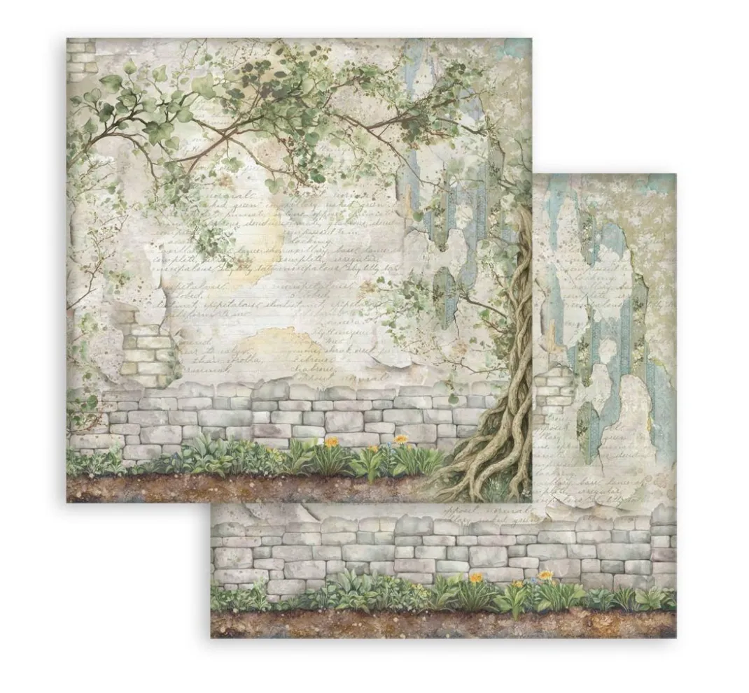 Stamperia Scrapbooking|Farb- & Motivblöcke>Scrapbook-Block "Herbarium Silvae Backgrounds"