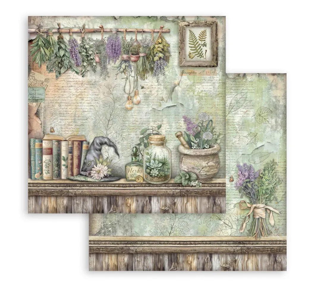 Stamperia Scrapbooking|Farb- & Motivblöcke>Scrapbook-Block "Herbarium Silvae"