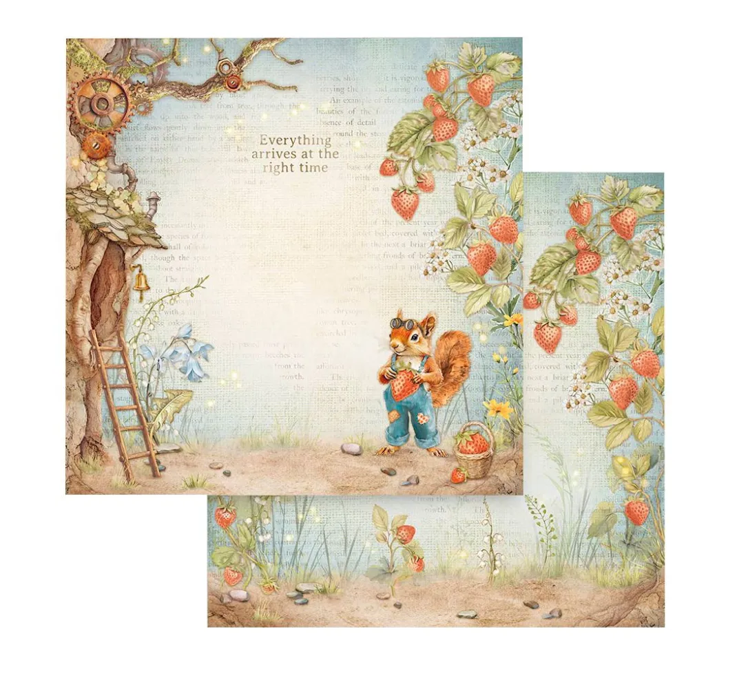 Stamperia Farb- & Motivblöcke|Scrapbooking>Scrapbook-Block "Hidden Grove"