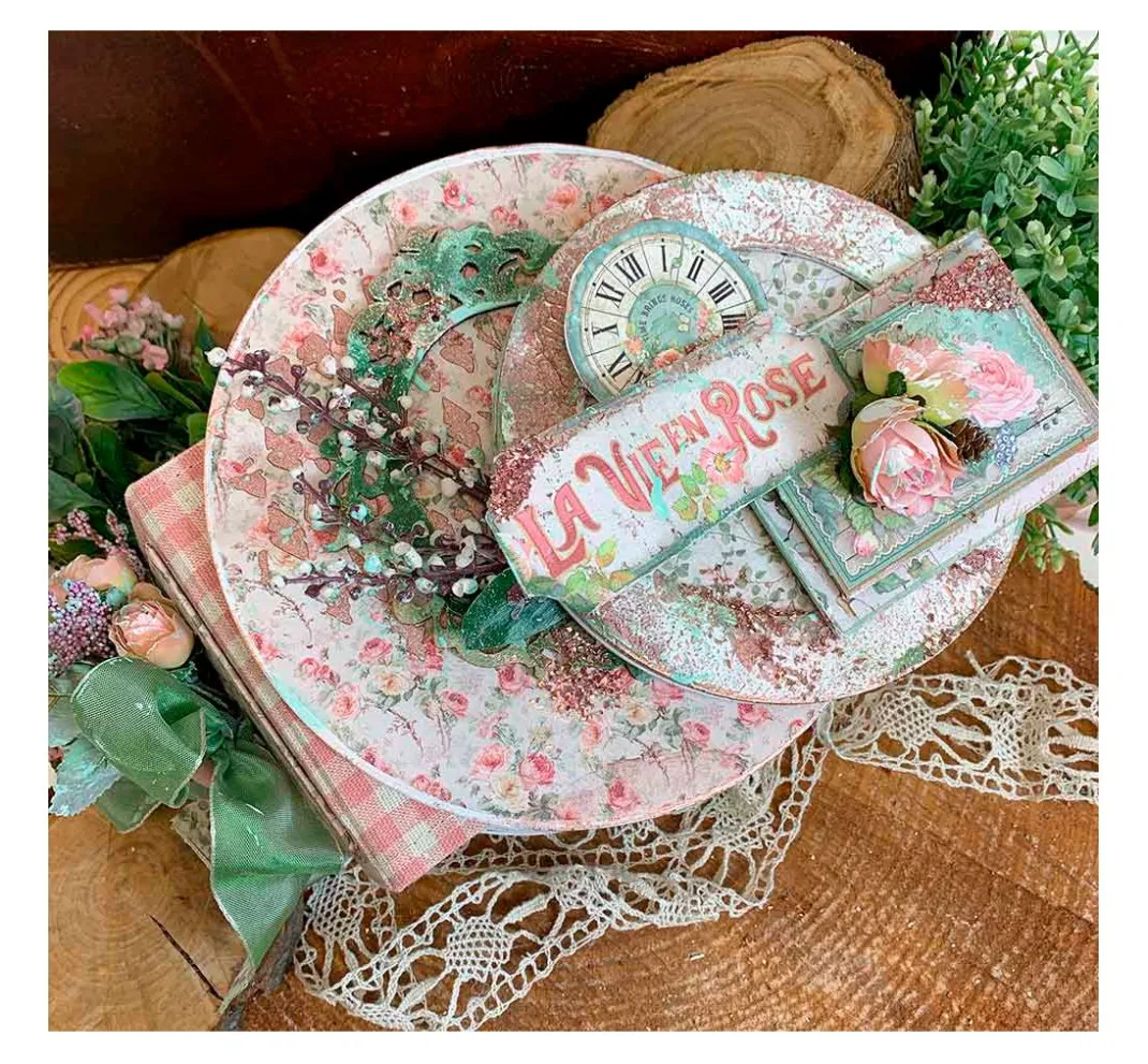 Stamperia Farb- & Motivblöcke|Scrapbooking>Scrapbook-Block "House of Roses"