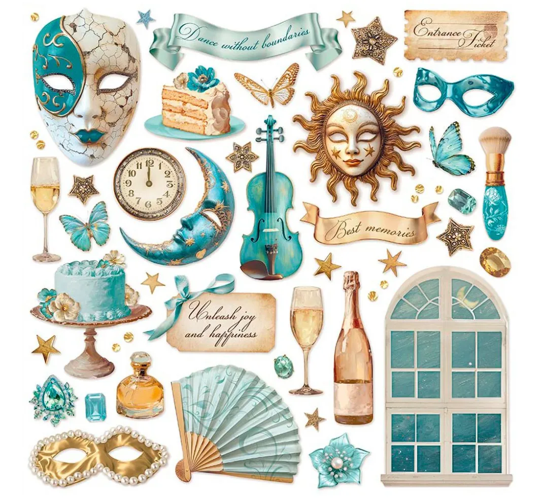 Stamperia Farb- & Motivblöcke|Scrapbooking>Scrapbook-Block "Masquerade"
