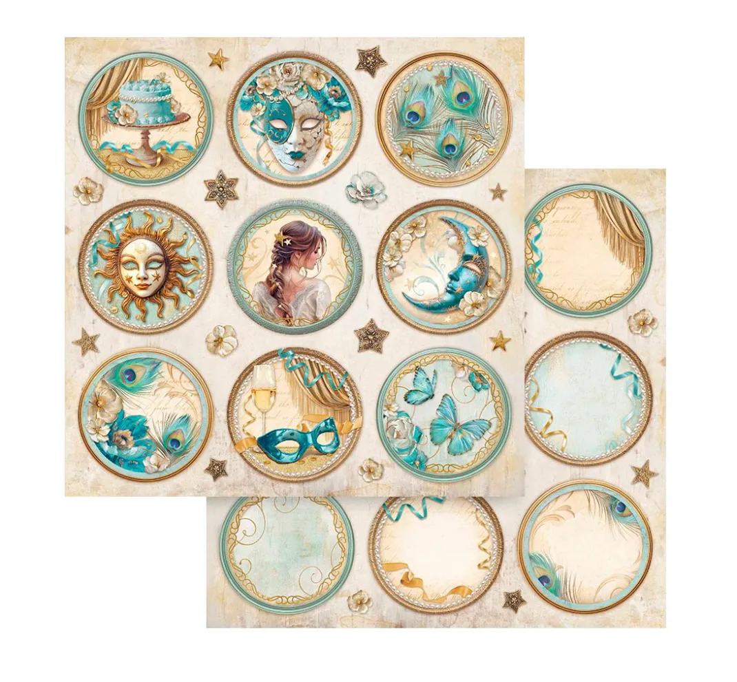 Stamperia Farb- & Motivblöcke|Scrapbooking>Scrapbook-Block "Masquerade"