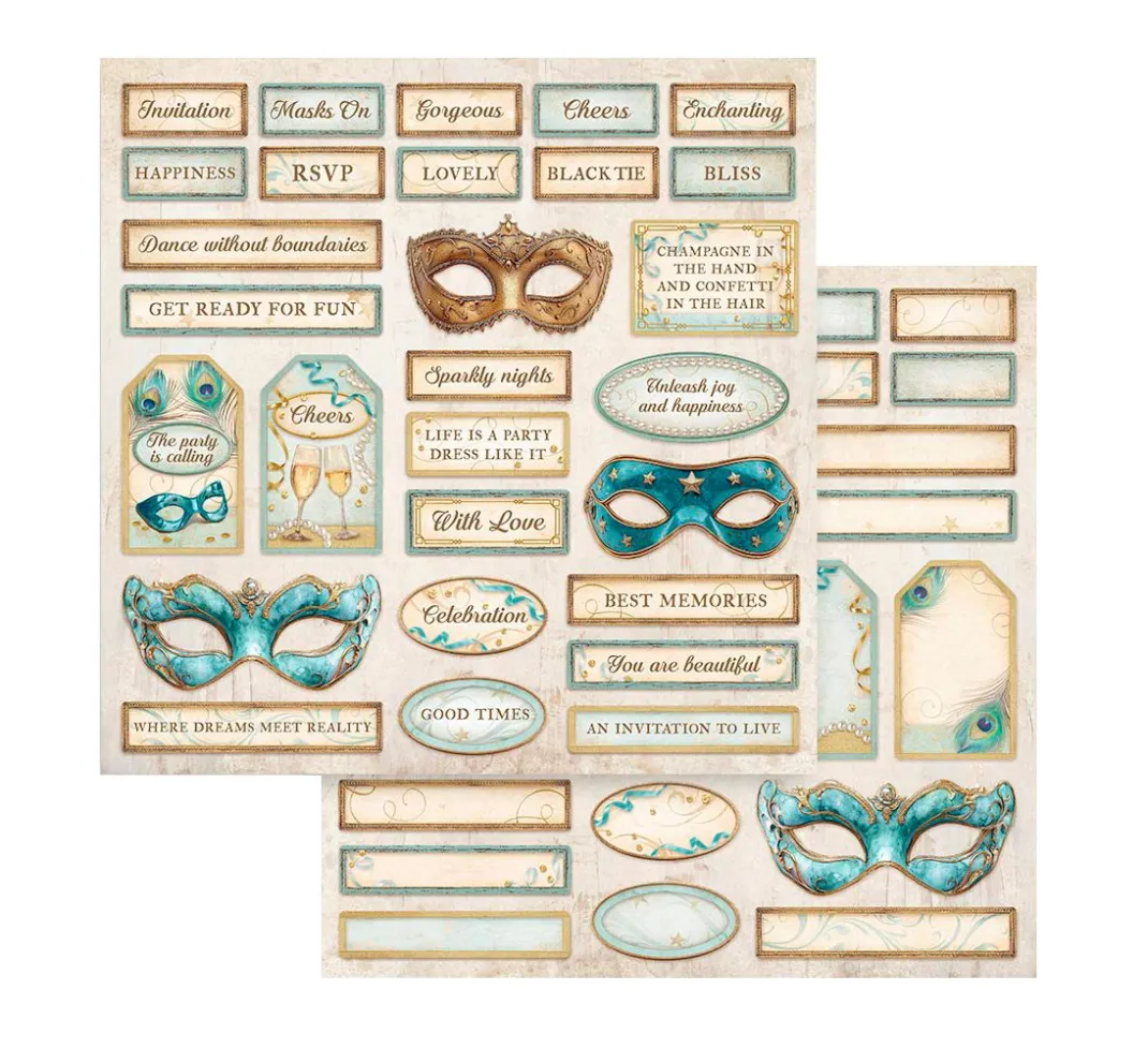 Stamperia Farb- & Motivblöcke|Scrapbooking>Scrapbook-Block "Masquerade"