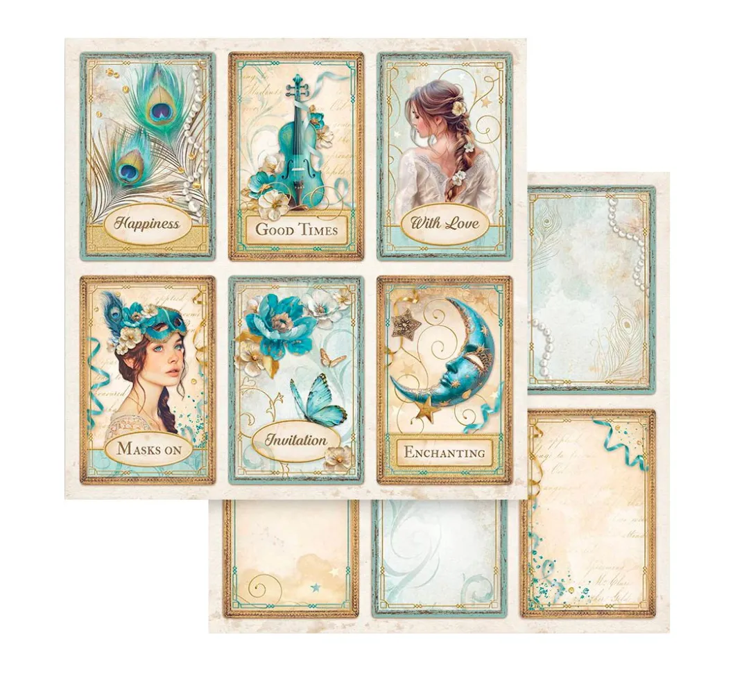 Stamperia Farb- & Motivblöcke|Scrapbooking>Scrapbook-Block "Masquerade"