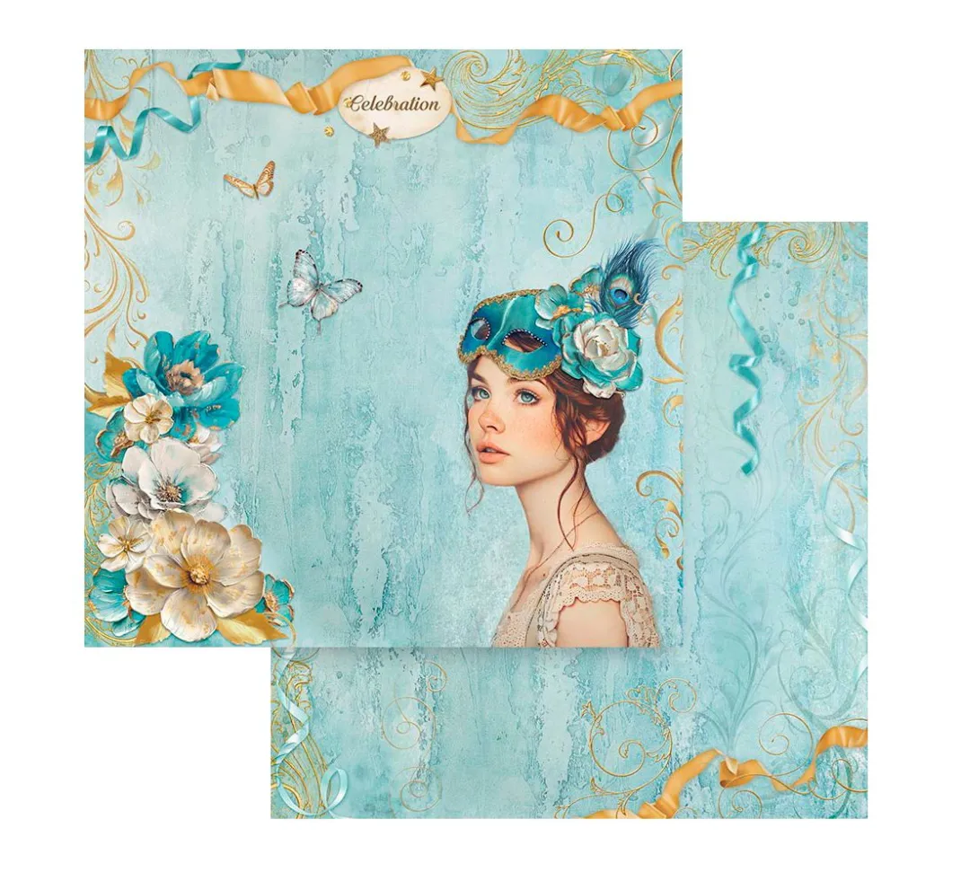 Stamperia Farb- & Motivblöcke|Scrapbooking>Scrapbook-Block "Masquerade"