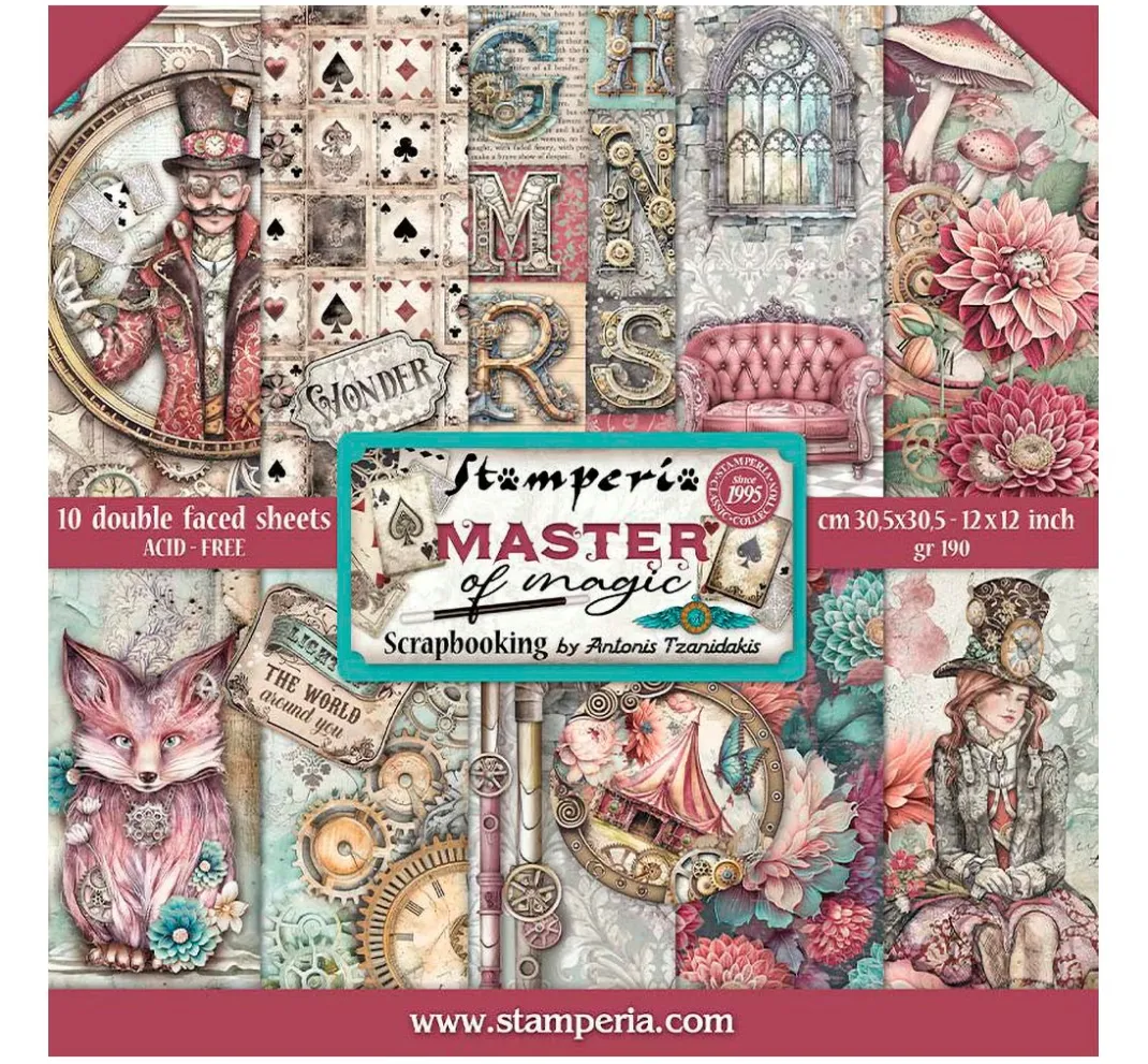 Stamperia Farb- & Motivblöcke|Scrapbooking>Scrapbook-Block "Master of Magic"