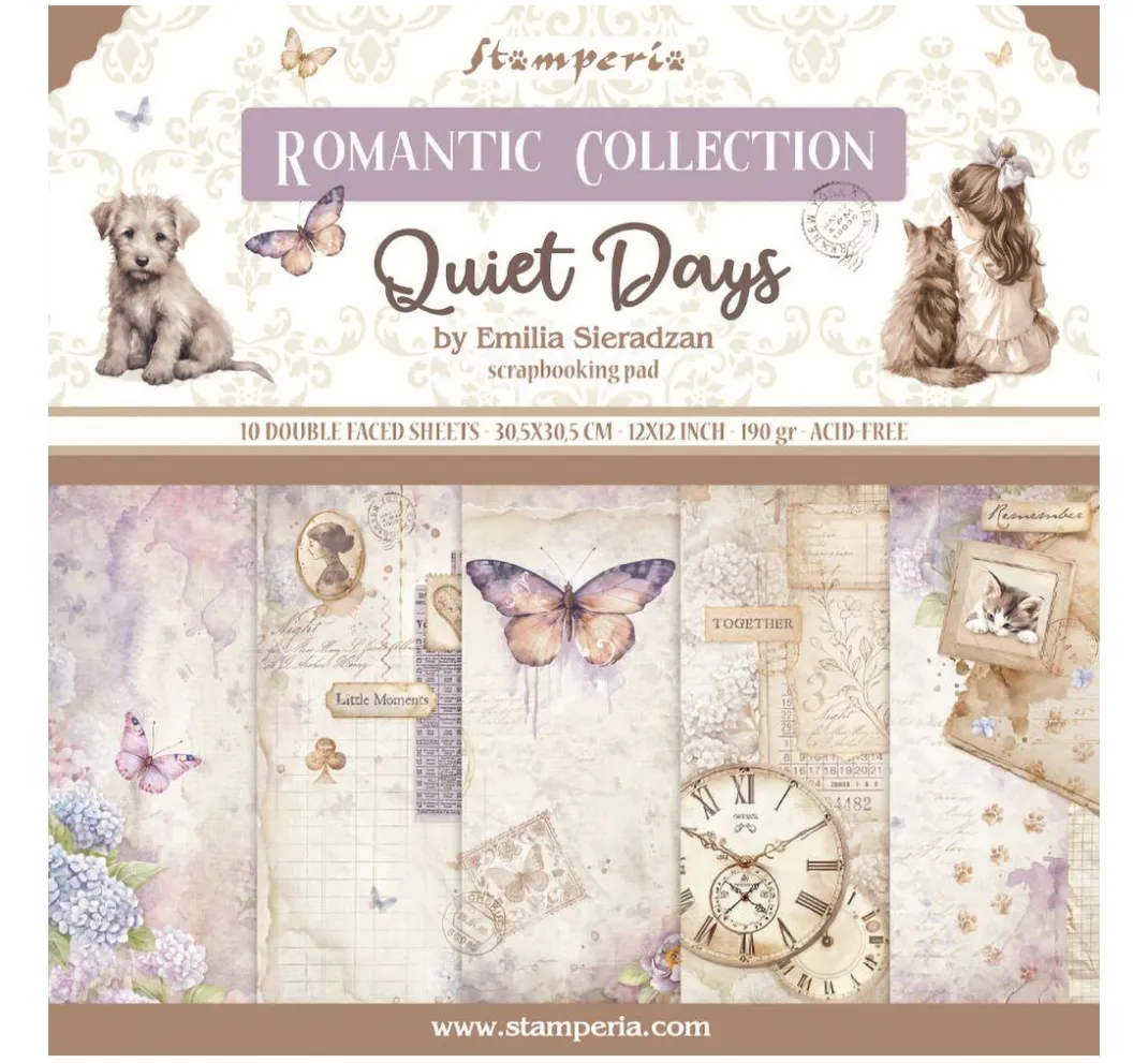 Stamperia Scrapbooking|Farb- & Motivblöcke>Scrapbook-Block "Quiet Days"