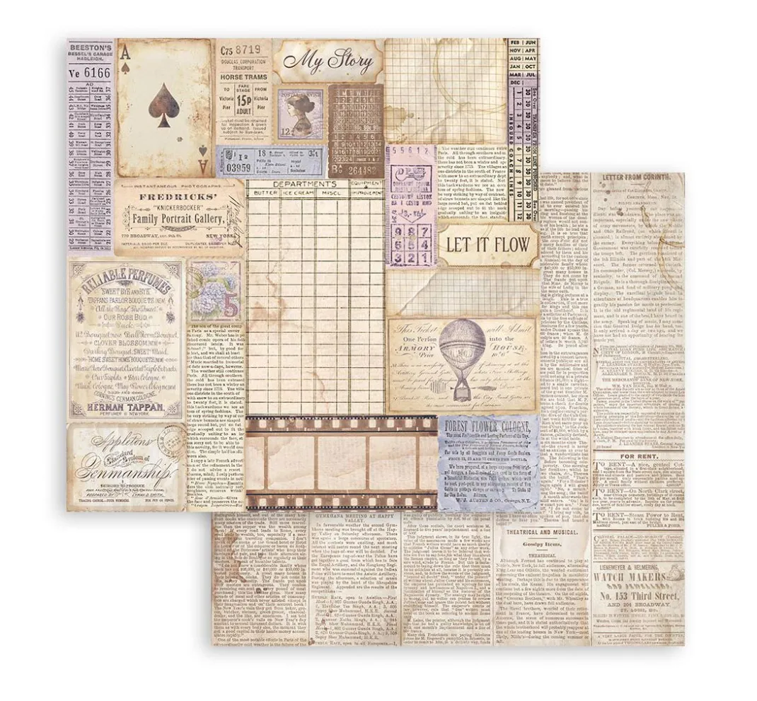 Stamperia Scrapbooking|Farb- & Motivblöcke>Scrapbook-Block "Quiet Days"